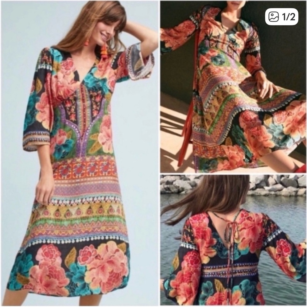 Farm Rio Anthropologie Rio De Janeiro Rosario Dress